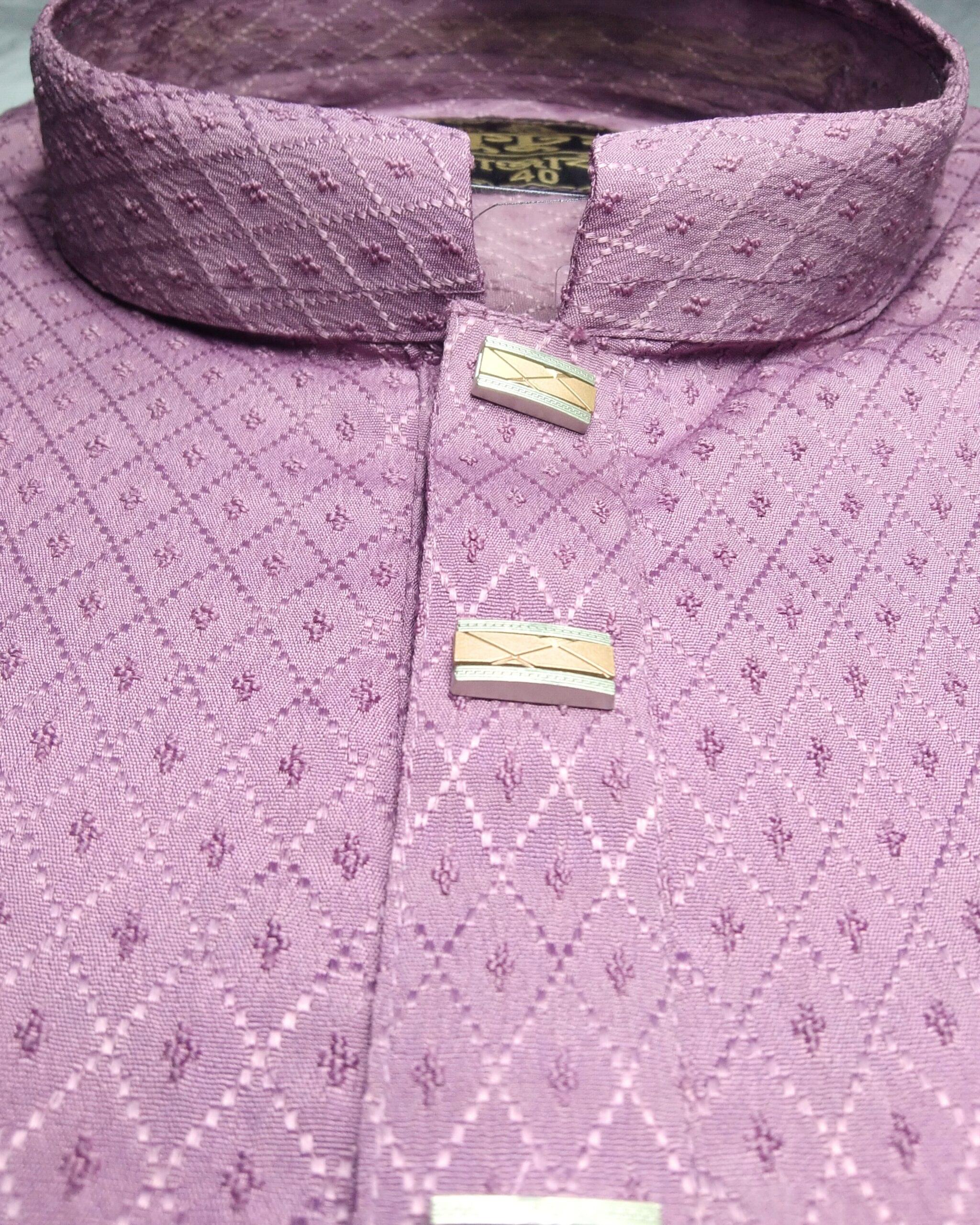 Exclusive Rose Color Premium Katan Fabric Punjabi for Men