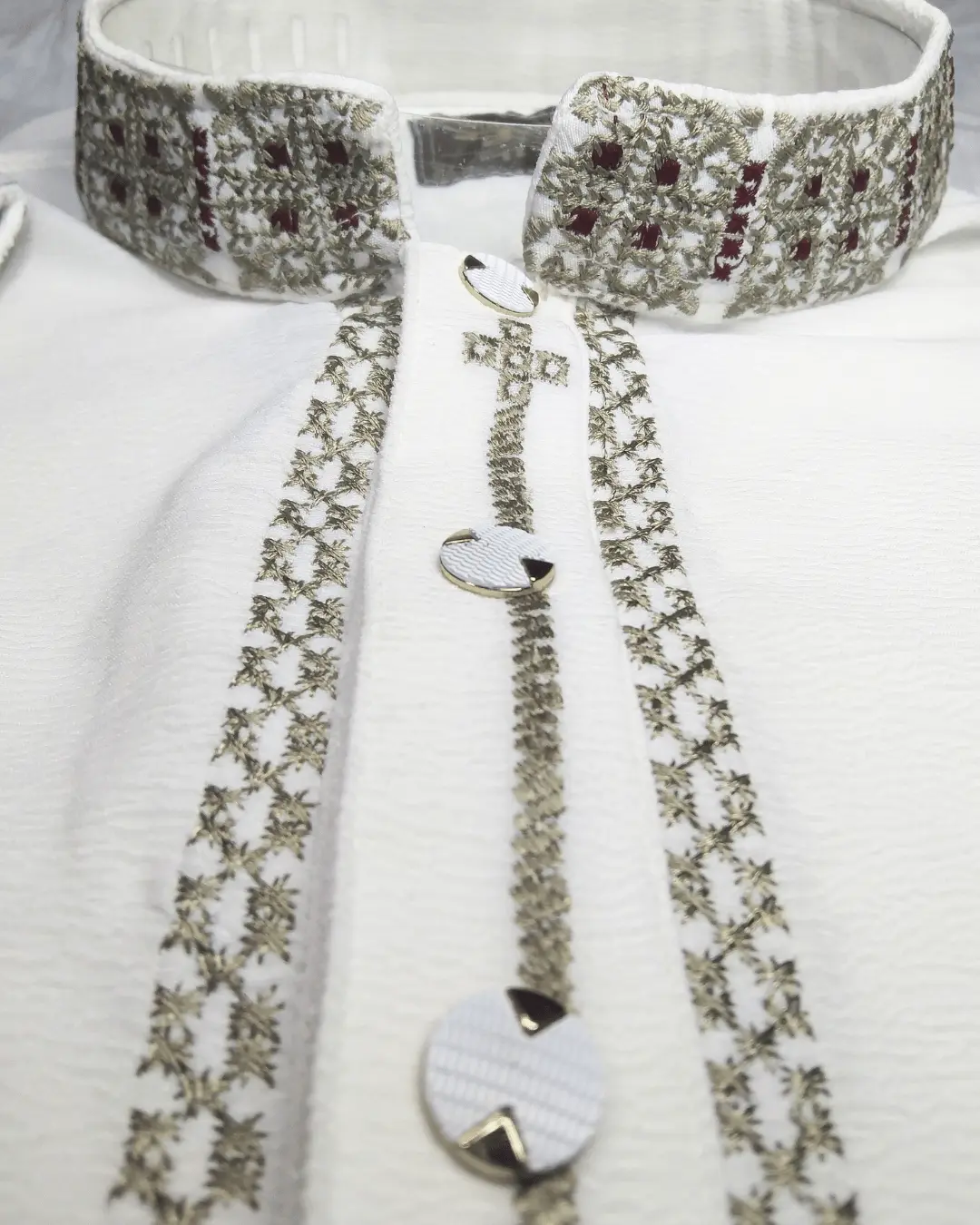 প্রিমিয়াম White ‘জাফরান ফেব্রিক্স’ টেক্সচার্ড পাঞ্জাবি - Image 5